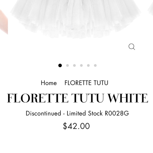 Danse de Paris FLORETTE TUTU WHITE with hair blossom, blue floral child Large - Picture 7 of 14